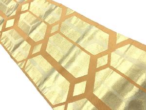 リサイクル　川島織物製　幾何学模様織出し名古屋帯